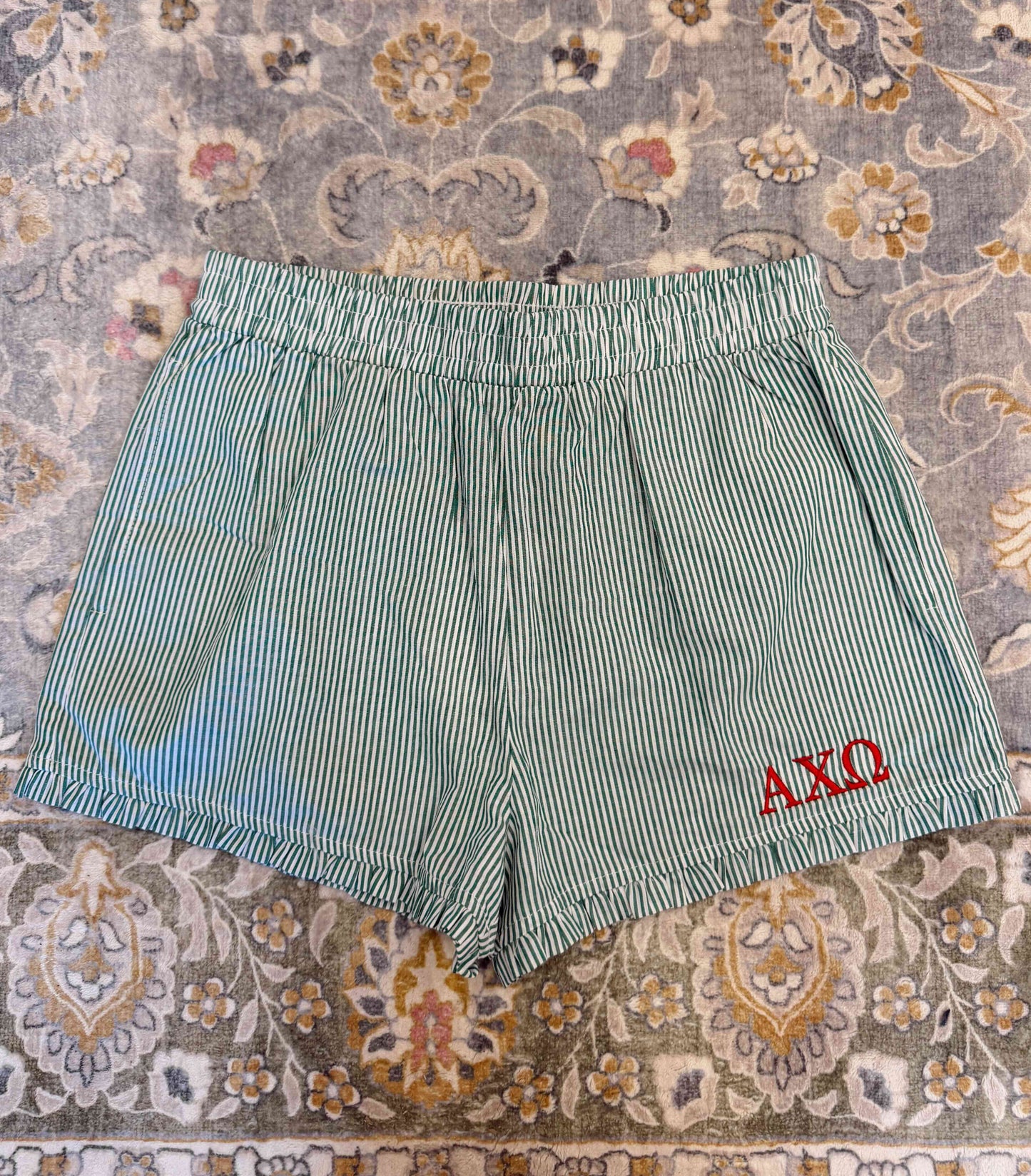 Alpha Chi Omega Stripe Shorts