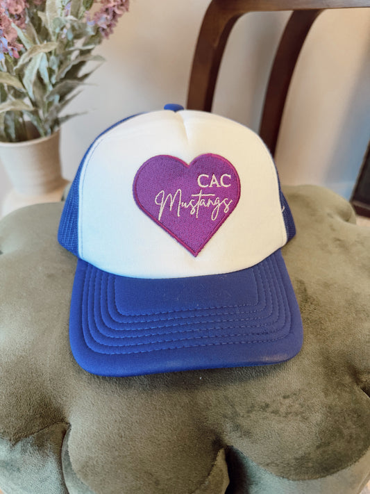 CAC Mustangs Heart Patch Trucker Hat