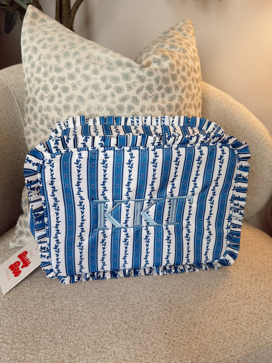 Kappa Kappa Gamma Ruffle Makeup Bag 1