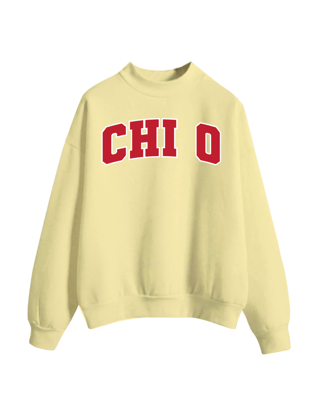 Chi Omega Mockneck Yellow