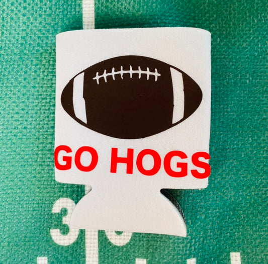 Go Hogs Koozie with Football (6)